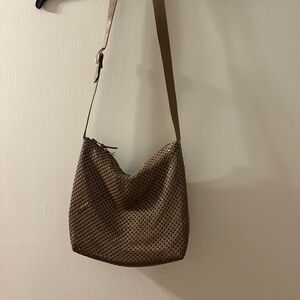 Whiting & Davis Tan Mesh Shoulder Bag
